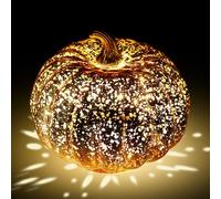Generico Pumpkin Lights, Halloween LED Lamp, 5.91x5.91 Inches Decorative Pumpkin Desk Light, Ambient Mood Lantern, Table Centerpiece Lighting, Ideal for Indoor, Bedroom, Garden, Porch, and Outdoor
