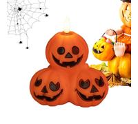 Genérico Pumpkin Lights - LED Halloween Pumpkin Decor Candles for Spooky Party Decorations, Flickering Flameless with Timer, for Fireplace Table Living Room Yard Porch Garden Indoor Outdoor