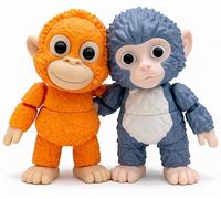 Genérico Punch (10 cm) y Lola (11 cm) - Figuras Flex Coleccionables Inspiradas en Historia Real Viral - Set de 2 Monitos del Zoo de Japón - Mono Punch & Lola - Pack Monos virales