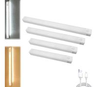 Genérico Punch-Free Smart Sensor Magnetic Rechargeable Led Lights, Rechargeable Motion Activated Cabinet Lights, Motion Sensor Light Indoor (20cm/7.8in-Warm)