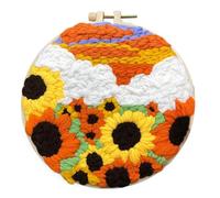 Genérico Punch Needle Kit, Sunflower Plant Hooking Set, Handcraft Punch Needle Embroidery Starter Kits with Yarns and Instruction for Beginner