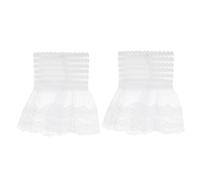 Genérico Puños de Manga Desmontables en Encaje, 1 Par de Esposas de Muñeca Falsas para Bodas y Complementos Steampunk