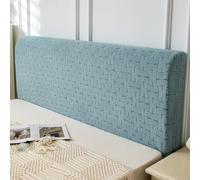 Genérico Punto Cabecero Cama 180 con patrón de Hojas 3D tamaño Completo elástica a Prueba de Polvo Protectora Fundas Cabeceros para decoración de dormi Tejido - Azul 170-190 cm/67-74 8 Pulgadas