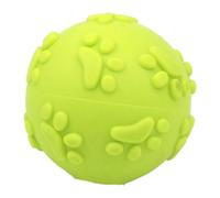 Genérico Puppy Chew Ball - 6x6x5cm Squeaky Pet Teething Bouncy Toy, Durable Paw Print Dog Training Ball, Floating Interactive Play Toy For Home Garden Park Pool Beach Indoor Outdoor Use