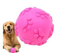 Genérico Puppy Chew Ball - 6x6x5cm Squeaky Pet Teething Bouncy Toy, Durable Paw Print Dog Training Ball, Floating Interactive Play Toy For Home Garden Park Pool Beach Indoor Outdoor Use