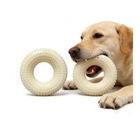 Genérico Puppy Chew Ring Toy with Squeaker Bite Resistant Thermoplastic Rubber Dog Toy | Interactive Indoor Outdoor Training Fetch For Small Medium Dogs | Dog Chewing - Pet Play Exercise Use