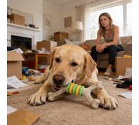 Genérico Puppy Chew Toys - Bone Shaped Teether For Dogs | Soft Rubber with Engaging Texture, Interactive Fetching and Tossing Game, Teething Relief Toy, Fun Activity For Christmas Birthday Pet Play