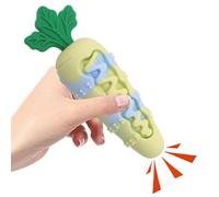 Genérico Puppy Chew Toys, Silicone Carrot Dog Teether, 15.8x5.1cm/6.22x2.01 Inches Interactive Training Toy, Fun Fetch Aid, for Bath Travel Indoor Outdoor Play Easter Birthday Gift Silicones