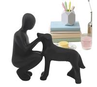 Genérico Puppy Desk Sculpture - Dog Statues Home Decor 11x4x10cm, Shelf Figurine | Decorative Dog Ornament for Home Bedroom Tabletop Office Men Women Mom Dad Pet Lover Art Display Gift