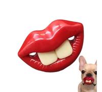 Genérico Puppy Pacifier - Funny Red Lips Chew Toy, Silicone Dog Pacifier Teething Toy with Teeth Design, Soft Orall Health Chew for Small Puppies to Relieve Teething Discomfort and Reduce Boredom