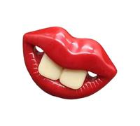 Genérico Puppy Pacifier Toy, Funny Red Lips, 1.97x1.97in Soft Chew Teether, Oral Health Care Chew Toy, Authentic Pet Safe Material Teething Relief for Small Dog, Puppies