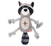 Genérico Puppy Teething Chew Toys - Dog Stuffed Toys Raccoon Shape Squeaky Toyss, Teeth Caring Chew Toyss with Soft Food Leakage Hole for Small Medium Large Dogs