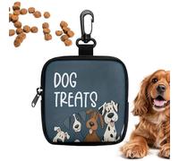 Genérico Puppy Treat Pouch - Pet Snack Bag, Clear Printed Carrier for Indoor Travel, Portable Pouch with Clip, Pet Supplies, Training Satchel for Outdoor Beach and Pool Park