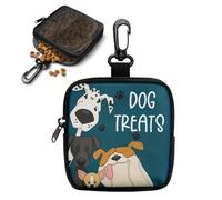 Genérico Puppy Treat Pouch, Portable Clear Printed Snack Bag with Clip, Pet Treat Bag for Training Walking Travel Outdoor Indoor Use, Beach Pool Park Yard Garden Family Time Convenient Storage