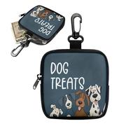 Genérico Puppy Treat Pouch, Portable Clear Printed Snack Bag with Clip, Pet Treat Bag for Training Walking Travel Outdoor Indoor Use, Beach Pool Park Yard Garden Family Time Convenient Storage