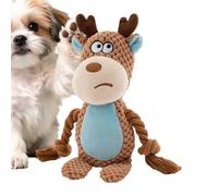Genérico Puppy Tug Toy - Squeaky Plush Animal Interaction, Soft Lion Style Stuffed Design, 19x8x5cm Dimensions, Lightweight 80g Mass, Reinforced Cotton Rope Material, For Beach & Park Play