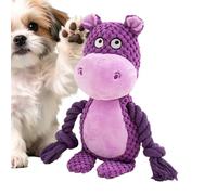 Genérico Puppy Tug Toy - Squeaky Plush Animal Rope Chew Toy | Interactive Bite Resistant Training Play Set Knotted Rope Design for Indoor Outdoor, Travel, Beach, Park, Yard or Home