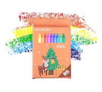 Genérico Pure Beeswax Crayons | Christmas Pens, Christmas Crayons-Cartoon Crayon | For Safe Non-staining Drawing Pens With Comfortable Grip Sized For DIY Painting And Creative Art Activities