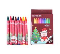 Genérico Pure Beeswax Crayons | Christmas Pens, Christmas Crayons-Cartoon Crayon | For Safe Non-staining Drawing Pens With Comfortable Grip Sized For DIY Painting And Creative Art Activities
