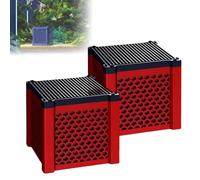 Genérico Pure Cube Water Trough Filter 2.0, Aquarium Waters Trough Purifier Cube, Filternatur Horse Water Troughs Filter,for Horse, Livestock, Fish Tanks & Ponds (Red *2Pcs)