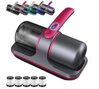 Genérico Puresleepy Dust Vacuum, 12000pa Bed Vacuum, Mattress Cleaner Machine with UV-C Light, 8,000 Vibrations per Minute, Washable Filter (Rose)