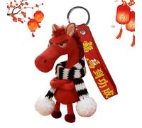 Genérico Purse Charm - Cute Plush Keychains, Soft 2026 Year Of The Horse Plush Keyring | 20cm Stuffed Horse Keychain Pendant For Men Women Boys Girls Youth Teens Husband Son Daughter Family