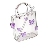 Genérico Purse Drinking Glass - Portable Mini Beverage Cup for Travel Use | Borosilicate Glass Body with Silicone Protective Sleeve, Compact Drinkware for Water Juice Coffee On The Go Sipping