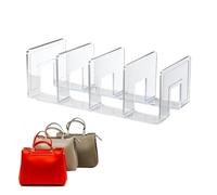 Genérico Purse Storage Organizer For Closet - ABS 32cm 42cm | 4 Slot Clear Shelf Dividers, Handbag Clutch Storage Organizer | For Home Kitchen Bedroom Bathroom Closet Shelf Bag Organization Use