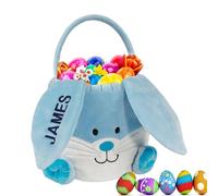 Generico Push Bunny Baloncesto, Pascua Cubo para tratamientos Niñas Cesta de Bordado Vacío con Mango Chicos, Un Bonito Organizador Juguetes