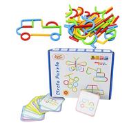 Genérico Puzzle de Formas: Piezas de Madera Coloridas, Bordes Lisos ergonómicos, Juego de Aprendizaje Educativo, construcción Robusta niños pequeños y pequeños Que mejoran el reconocimiento de