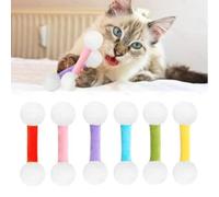Genérico Q Tip Cat Toy, Giant Qtip Cat Toy Set with Catnip, Soft Plush Kittys QTip Amusement with Catnip, Sturdy Teething Chewtoy, Interactive Kitty Kick Sticks (6pcs*A)