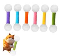Genérico Q Tip Cat Toy, Soft Plush Kicker Toys, Interactive Kitty Kick Sticks for Cat Lovers Gift, Sturdy Teething Chew, Big Qtip,Tiny Cats Obsessed (6pcs)