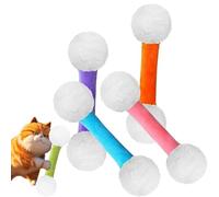 Genérico Q Tip Cat Toy, Soft Plush Kicker Toys, Interactive Kitty Kick Sticks for Cat Lovers Gift, Sturdy Teething Chew, Big Qtip,Tiny Cats Obsessed (4pcs-B)