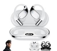 Genérico Q39 Ai Translation Clip-On Bluetooth Earphones, Q39 AI Earbuds Translate, Bluetooth Sports Earbuds, Real Time Open Ear Headphones, Translating Device for Travel Business Learning (White)