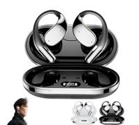 Genérico Q39 Ai Translation Clip-On Bluetooth Earphones, Q39 AI Earbuds Translate, Bluetooth Sports Earbuds, Real Time Open Ear Headphones, Translating Device for Travel Business Learning (Black)