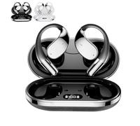Genérico Q39 Ai Translation Clip-On Bluetooth Earphones, Q39 AI Earbuds Translate, Real Time Bluetooth 5.4 Translation Headphones, Waterproof, Open, for Travel Business Learning (Black)