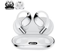 Genérico Q39 Ai Translation Clip-On Bluetooth Earphones, Q39 AI Earbuds Translate, Real Time Bluetooth 5.4 Translation Headphones, Waterproof, Open, for Travel Business Learning (White)