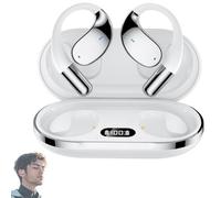 Genérico Q39 Ai Translation Clip-On Bluetooth Earphones, Real-Time Wireless Echosene Translation Earbuds with 144 Languages and Built-in Music & Call for Travel Business (White)
