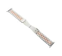 Genérico QL Supply Co Correa de Acero Inoxidable for Reloj, 46mm, 49mm, 40/44mm, 42mm, 41m/45mm, Pulsera de Metal 2 Series 10 9 8 7 SE 6 5 4(Silver Rose Gold-Too,42 44 45 46 49mm)