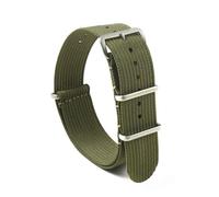 Genérico QL Supply Co Correa de Reloj de Nailon de 18mm, 20mm y 22mm, Correa de Reloj Resistente al Agua, Correa de Reloj Informal Militar, Correa Deportiva del ejército, reemplazo(Verde,20mm)