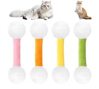 Genérico Qtip Cat Toy, Giant Q Tip Cat Toy, Qtip Toys Soft Plush Kicker, Interactive Kitty Kick Sticks, Designed for Indoor Pets, Sturdy Teething Chew (4pcsA)