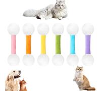 Genérico Qtip Cat Toy, Giant Q Tip Cat Toy, Qtip Toys Soft Plush Kicker, Interactive Kitty Kick Sticks, Designed for Indoor Pets, Sturdy Teething Chew (6PCS)