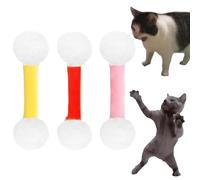 Genérico Qtip Cat Toy, Interactive Kitty Kick Sticks,Giant Cotton Swab Cat Toy, Catnip Toys Set of 6 Soft Plush Kicker Toys, for Indoor Cats Sturdy Teething Chew (3PCS-A)