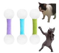 Genérico Qtip Cat Toy, Interactive Kitty Kick Sticks,Giant Cotton Swab Cat Toy, Catnip Toys Set of 6 Soft Plush Kicker Toys, for Indoor Cats Sturdy Teething Chew (3PCS-B)