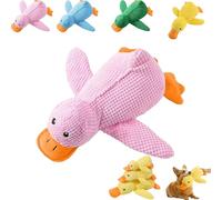 Genérico Quacking Duck Toy for Dog, Quacking Duck Toy for Dog, Durable Plush Chew Toys with Sounds, Stuffed Plush Calming Ducks Dogs Toys for Indoor Puppies and Senior Pups (Pink,Large)