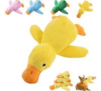 Genérico Quacking Duck Toy for Dog, Quacking Duck Toy for Dog, Durable Plush Chew Toys with Sounds, Stuffed Plush Calming Ducks Dogs Toys for Indoor Puppies and Senior Pups (Yellow,Small)
