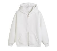 Genérico Quarter Zip Winter Men Fleece and Thick Zipper Cardigan Suéter Suéter de Cachemira Niños, blanco, L