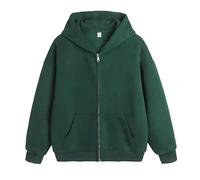 Genérico Quarter Zip Winter Men Fleece and Thick Zipper Cardigan Suéter Suéter de Cachemira Niños, verde, XL