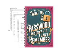 Genérico ¿Qué carajo es Contraseña y otras Mierdas que no recuerdo? Organizador de cuentas de Internet y libro de registro Realice un seguimiento de sitios web, información de inicio de sesión