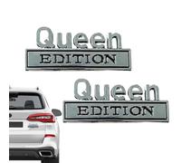 Genérico Queen 3D Sticker | 2 Pieces Metal 3D Waterproof Bumper Decals, Queen Edition Emblem For Trucks SUVs Motorcycle Windscreen Door Rear Panel Fridge Business Travel Use, Handy Piece For